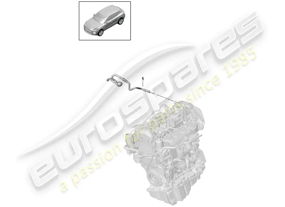 porsche 2020 (macan) fuel system fuel line engine bay parts diagram