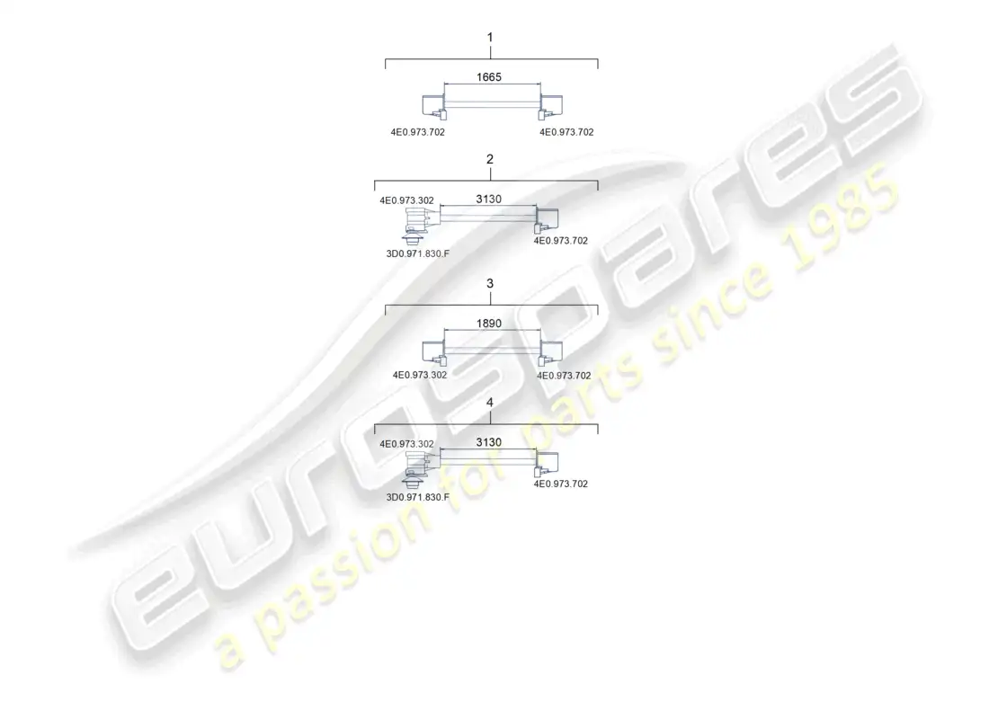 porsche 2020 (macan) single wire connecting line fibre optic wave conductor parts diagram