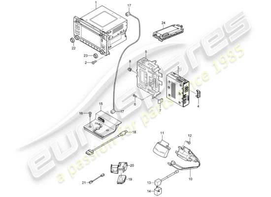 a part diagram from the porsche cayenne parts catalogue