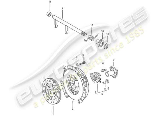 a part diagram from the porsche 924 parts catalogue