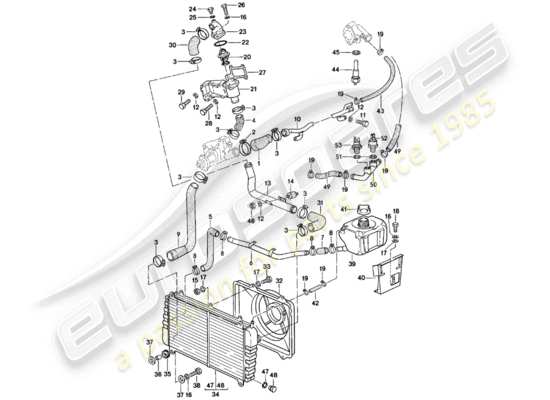 a part diagram from the porsche 924 parts catalogue