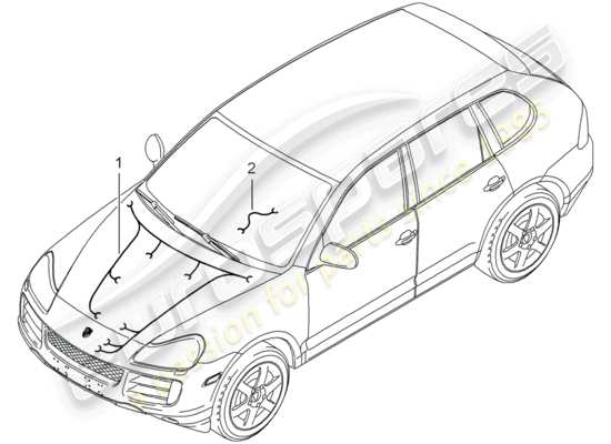 a part diagram from the porsche cayenne parts catalogue