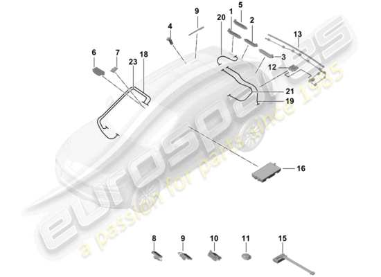 a part diagram from the porsche cayenne e3 parts catalogue