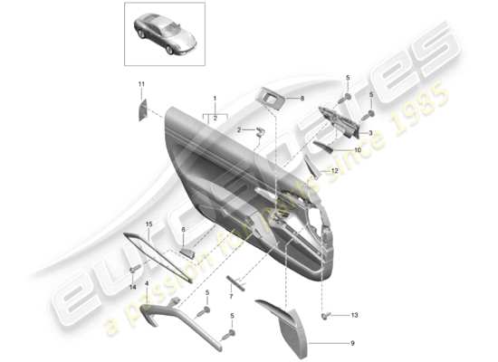 a part diagram from the porsche 991 parts catalogue