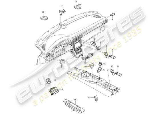 a part diagram from the porsche 997 gt3 parts catalogue