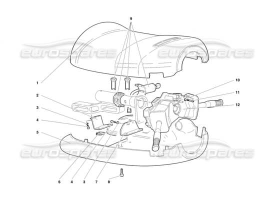 a part diagram from the lamborghini diablo parts catalogue