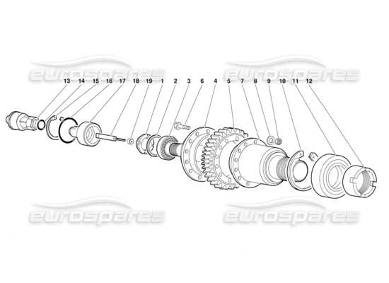 a part diagram from the lamborghini diablo parts catalogue