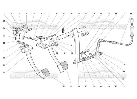 a part diagram from the lamborghini diablo parts catalogue