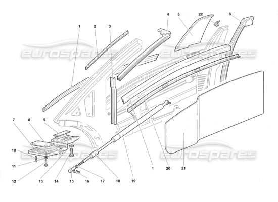 a part diagram from the lamborghini diablo parts catalogue