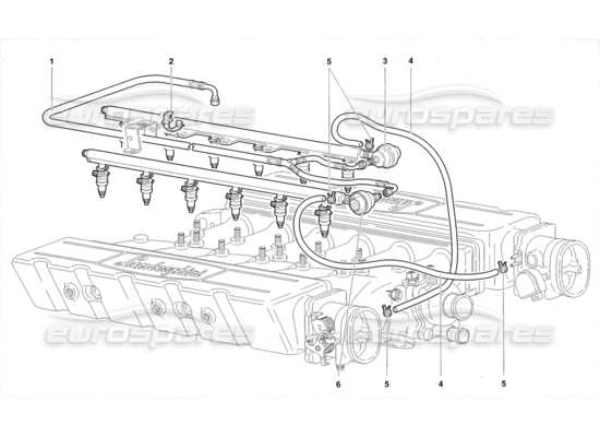 a part diagram from the lamborghini diablo parts catalogue