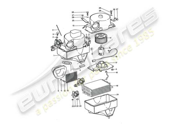 a part diagram from the porsche 911 turbo parts catalogue