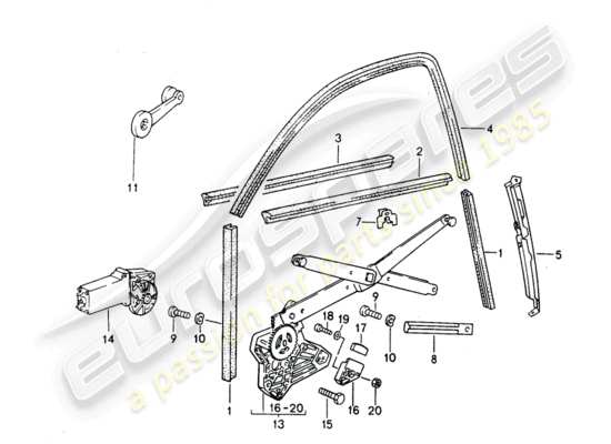 a part diagram from the porsche 968 parts catalogue