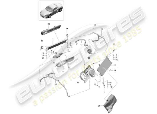 a part diagram from the porsche 718 boxster (2017) parts catalogue