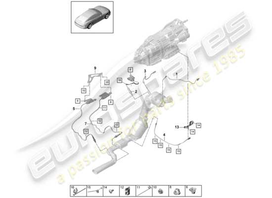a part diagram from the porsche panamera 971 parts catalogue