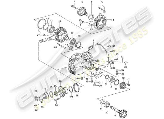 a part diagram from the porsche 993 parts catalogue