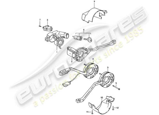 a part diagram from the porsche 924s parts catalogue