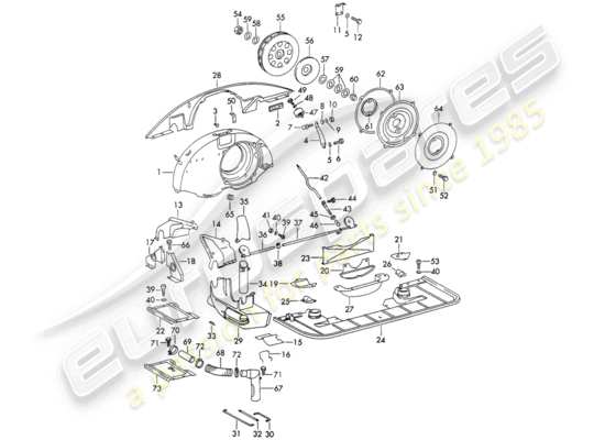 a part diagram from the porsche 911/912 parts catalogue