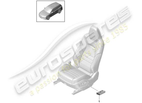 a part diagram from the porsche cayenne e3 (2020) parts catalogue