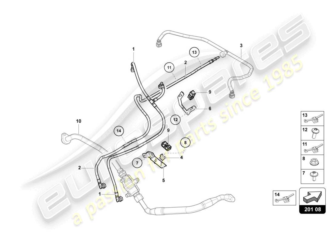 a part diagram from the lamborghini aventador ultimae parts catalogue