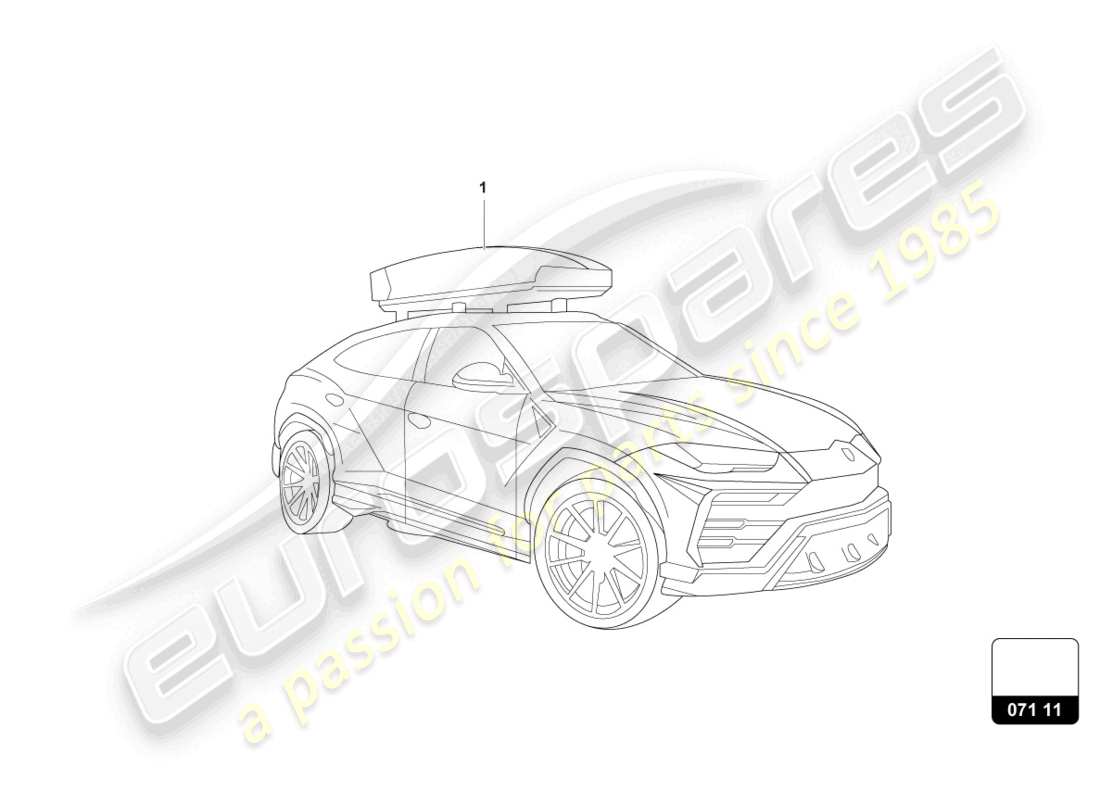 a part diagram from the lamborghini urus s (accessories) parts catalogue