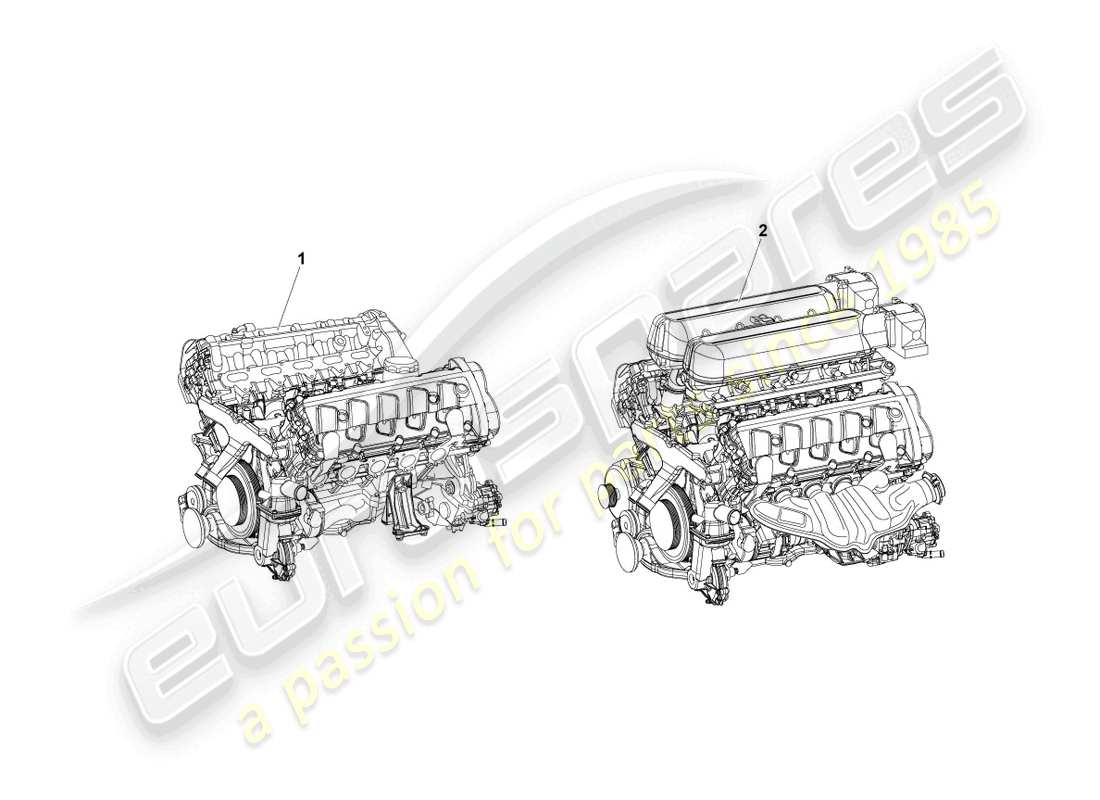 a part diagram from the lamborghini superleggera (2008) parts catalogue