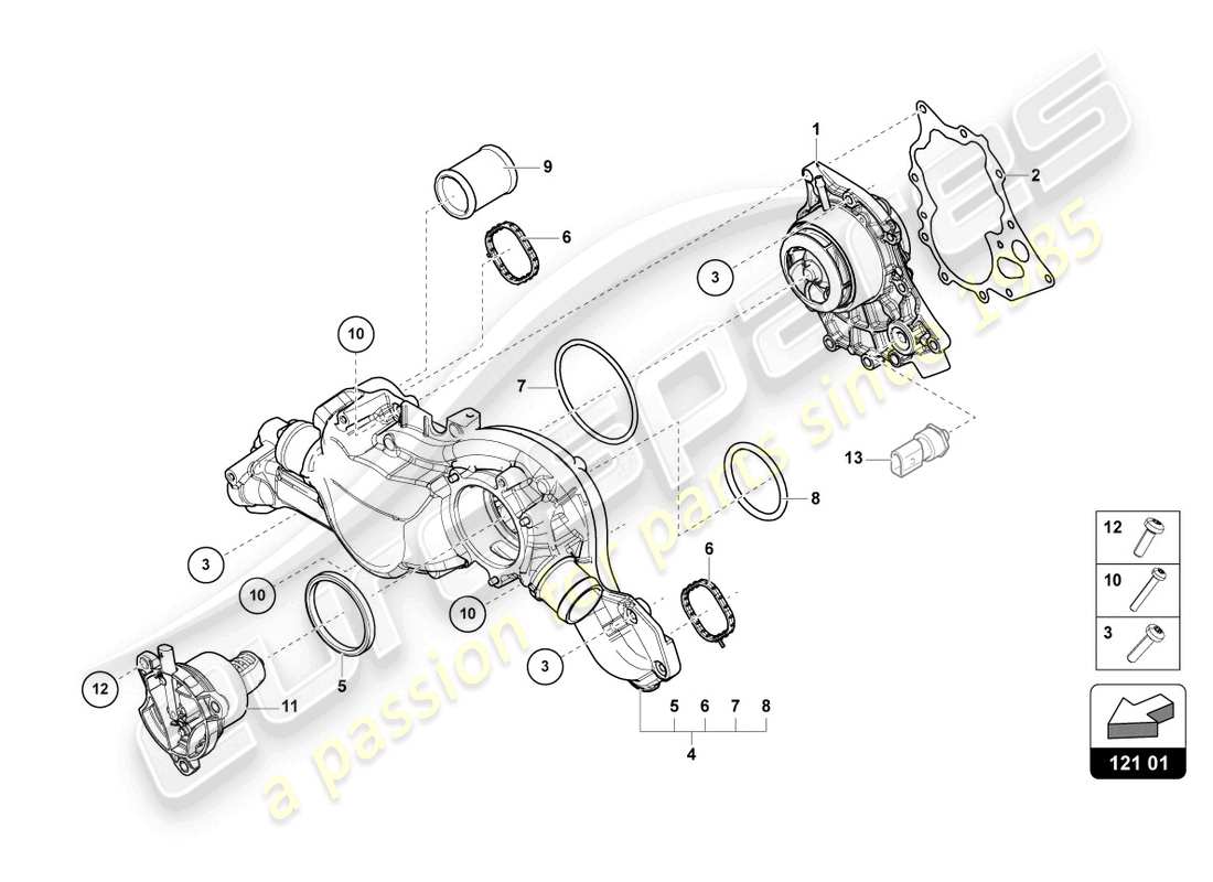 a part diagram from the lamborghini urus parts catalogue