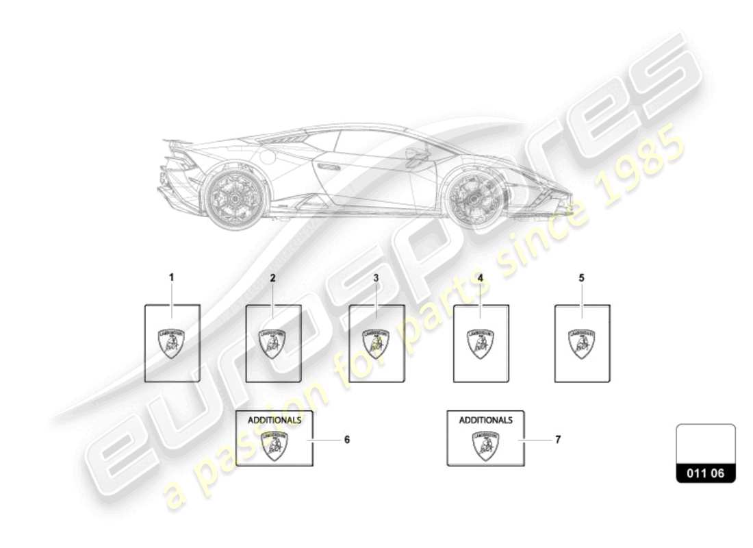 a part diagram from the lamborghini huracan tecnica parts catalogue