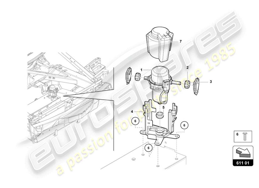 a part diagram from the lamborghini countach parts catalogue