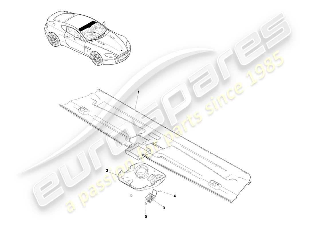a part diagram from the aston martin v8 vantage (2005) parts catalogue