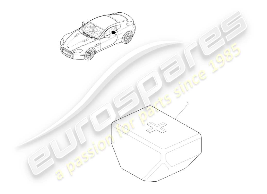 a part diagram from the aston martin v8 vantage (2007) parts catalogue