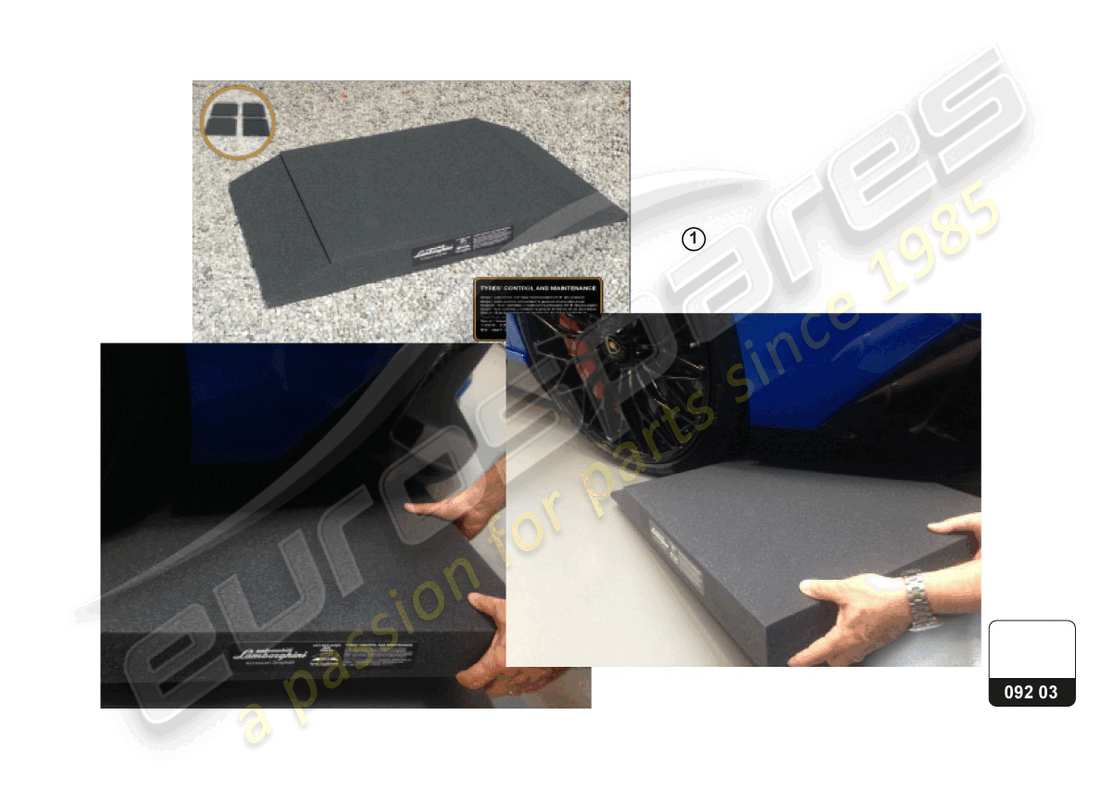 lamborghini accessories (aventador ultimae) impact cushion part diagram