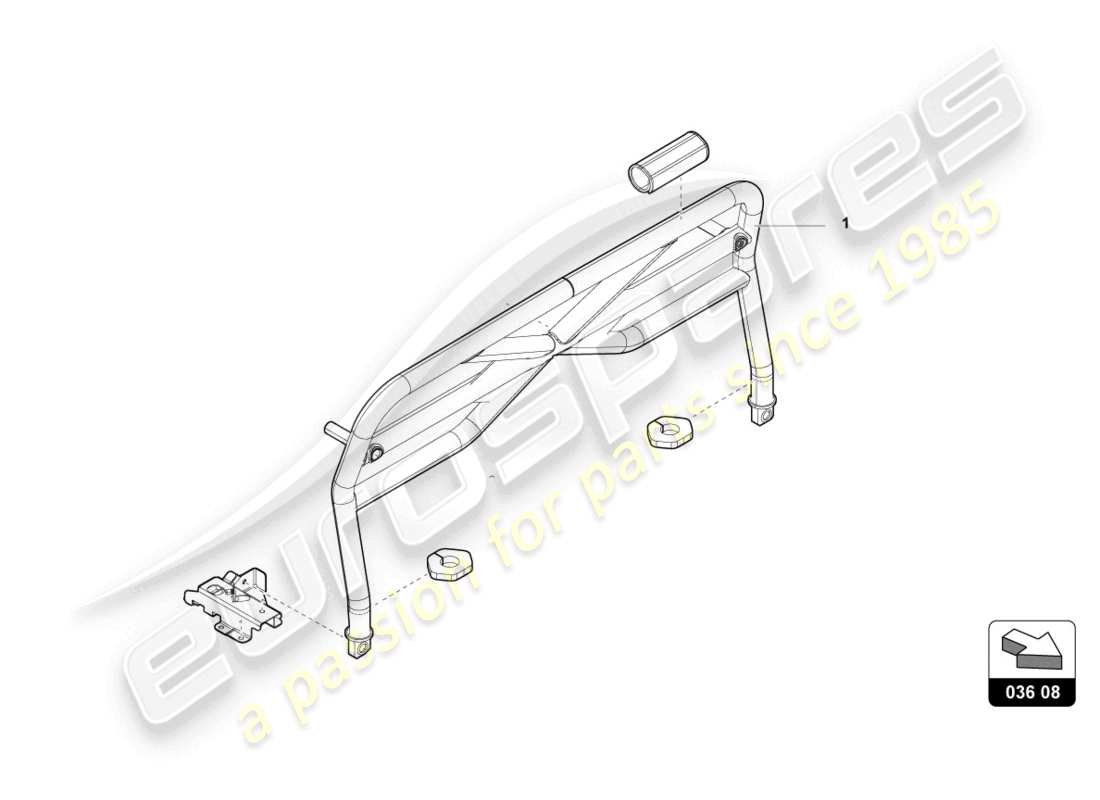 lamborghini accessories (sto) protective frame part diagram