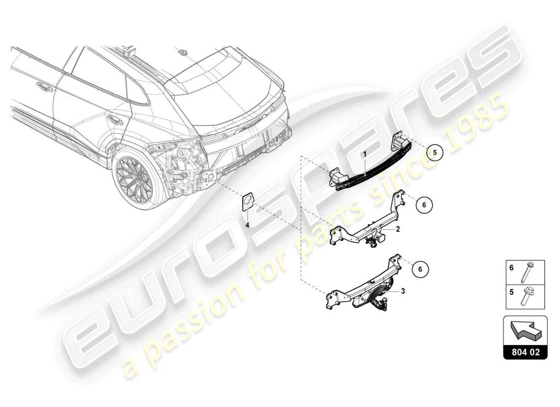 lamborghini urus s (2023) retainer for bumper parts diagram