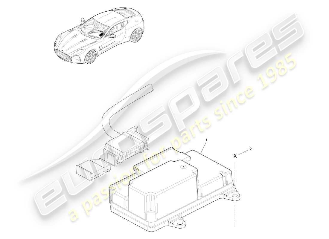 aston martin one-77 (2011) airbag control parts diagram