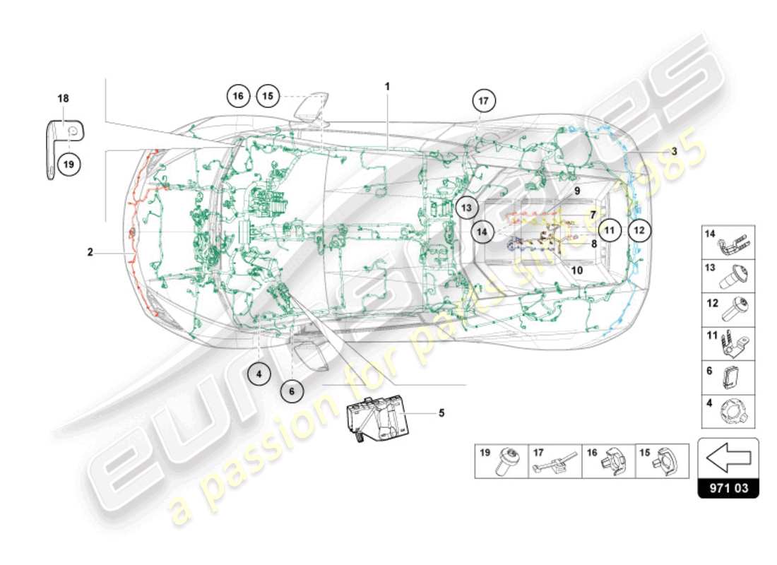 lamborghini tecnica (2024) wiring center parts diagram