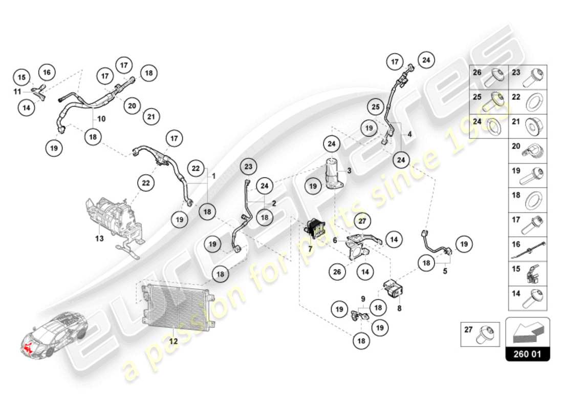 lamborghini revuelto coupe (2024) (expansion valve > drier) part diagram