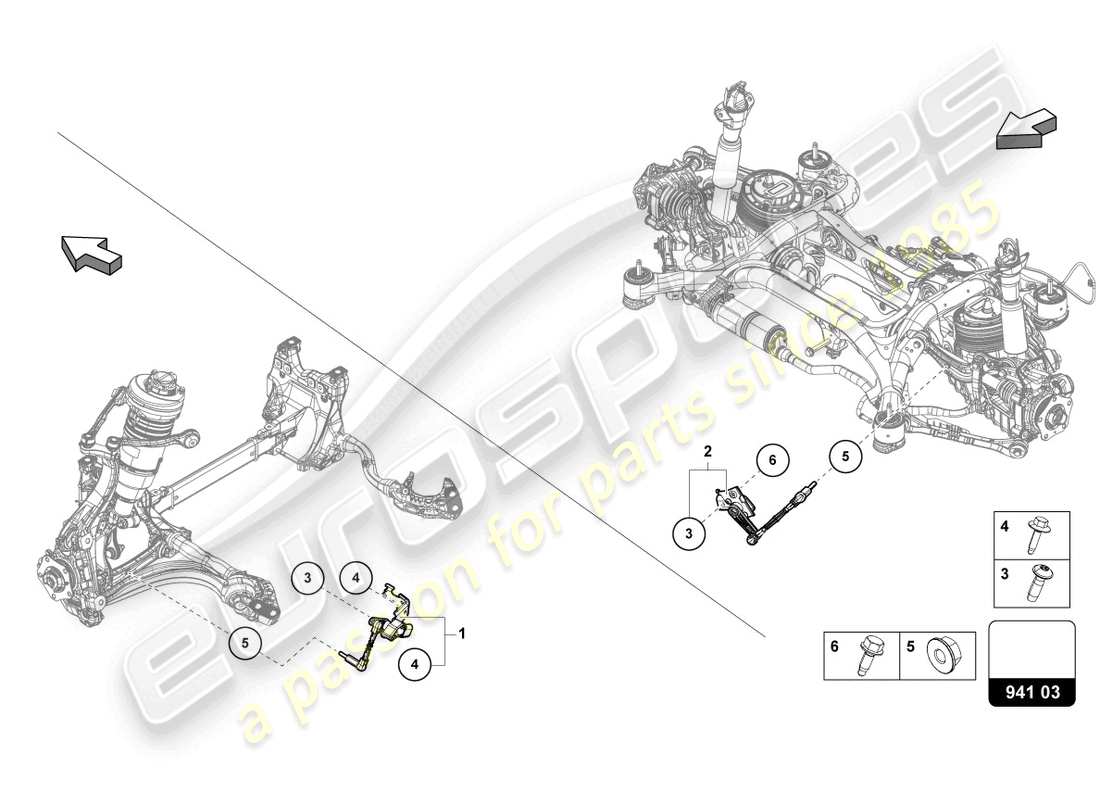 lamborghini urus (2022) sensor for headlight range control parts diagram