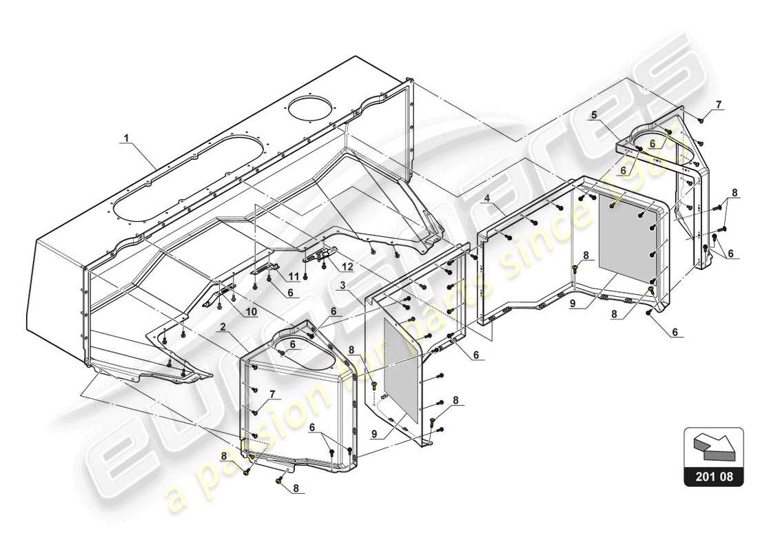 lamborghini 2017 (gt3) fuel tank esterior part diagram