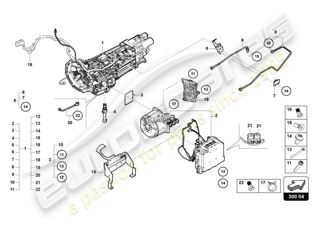 lamborghini sian roadster (2021) gearbox parts diagram