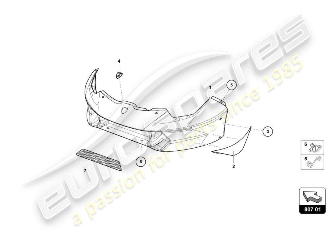 lamborghini super trofeo (2015) front bumper part diagram