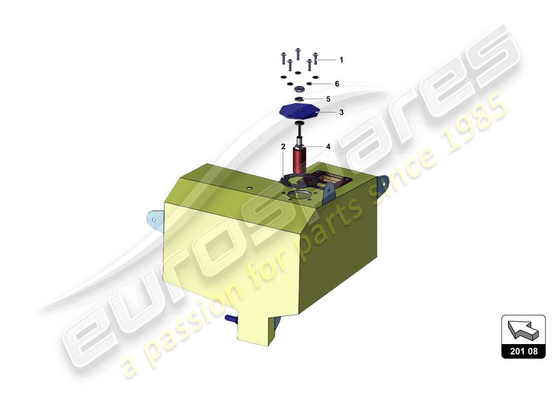 lamborghini 2016 (super trofeo) fuel level part diagram