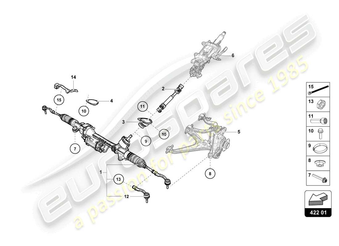 lamborghini tecnica (2024) power steering parts diagram
