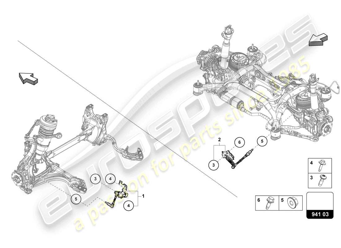 lamborghini urus (2021) sensor for headlight range control parts diagram