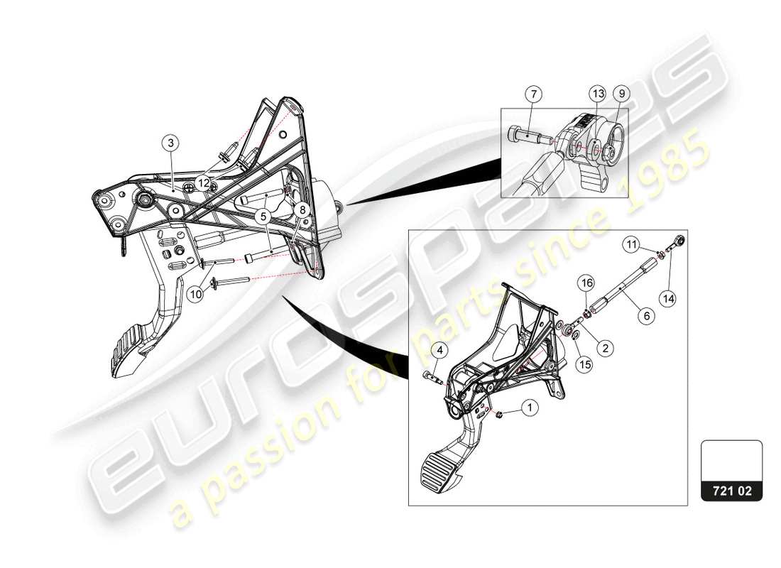 lamborghini 2022 (super trofeo evo 2) brake module part diagram