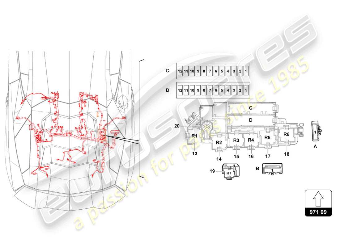 lamborghini sian roadster (2021) fuses parts diagram