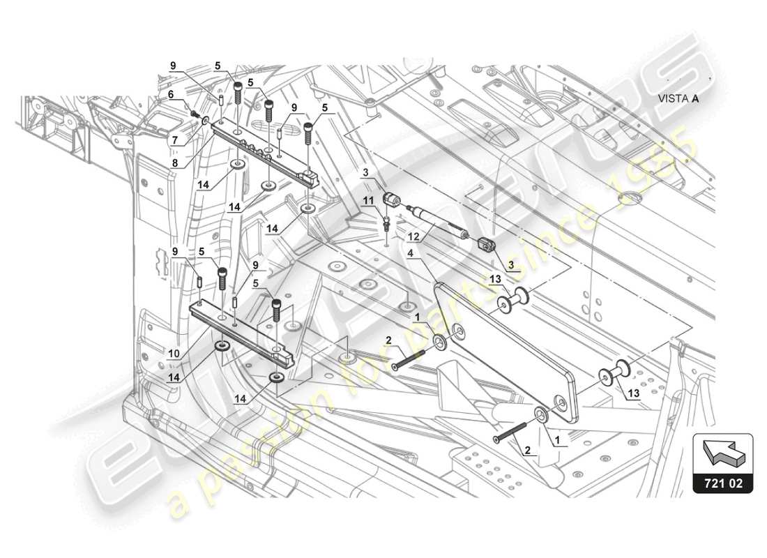 lamborghini 2018 (gt3 evo) pedal mechanism part diagram