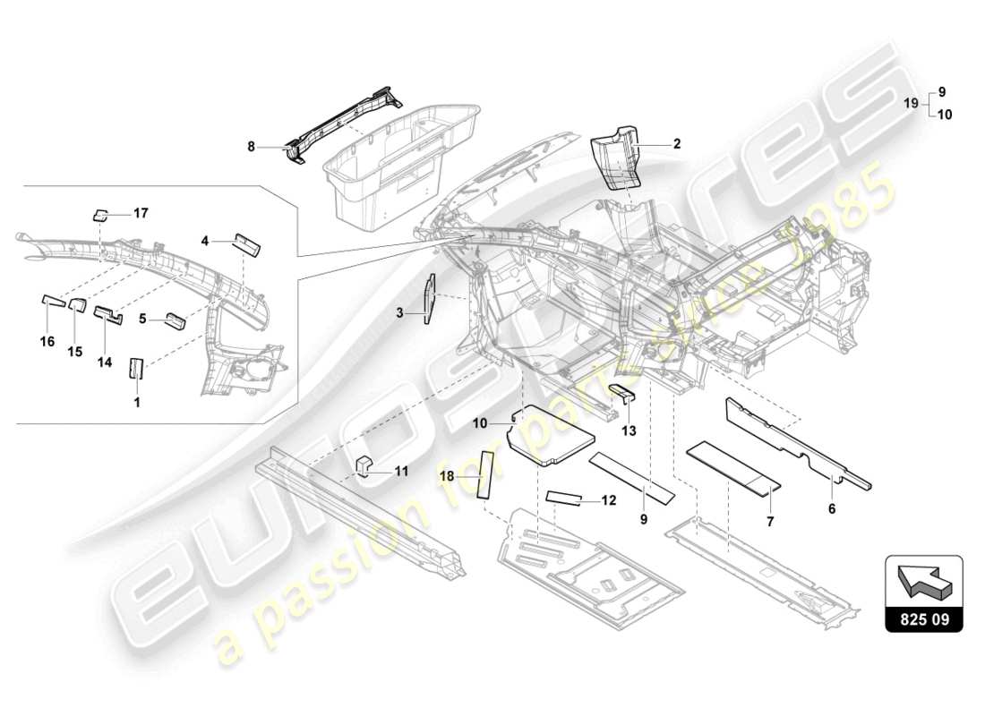 lamborghini sto (2021) damping parts diagram