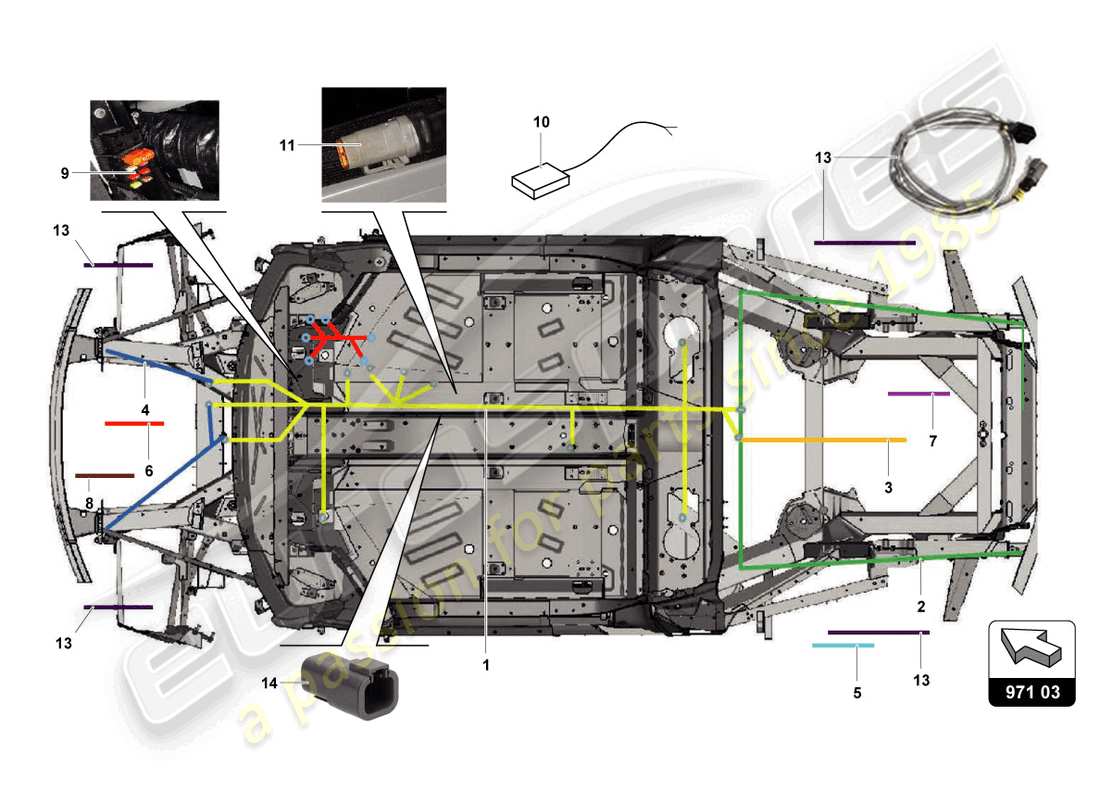 lamborghini 2015 (super trofeo) electrical system part diagram