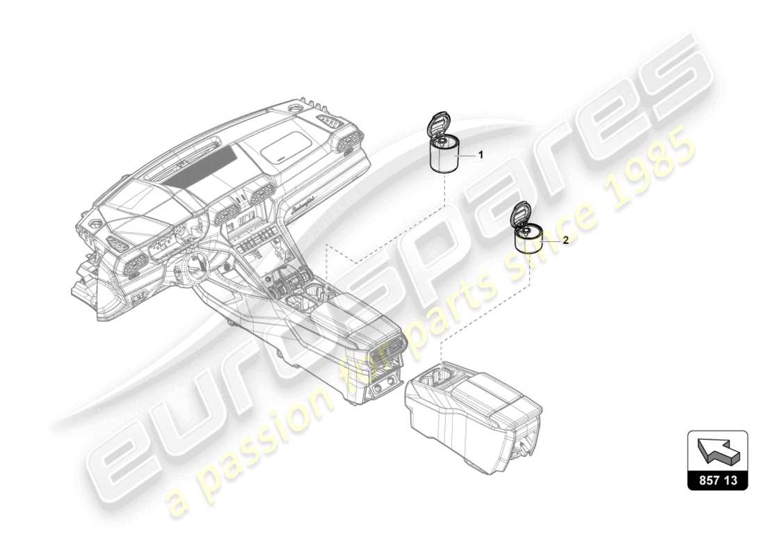 lamborghini urus (2021) ashtray parts diagram