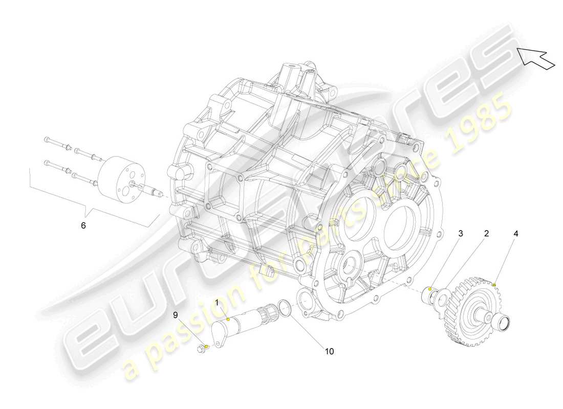 lamborghini gallardo spyder (2006) sliding wheel for reverse gear parts diagram